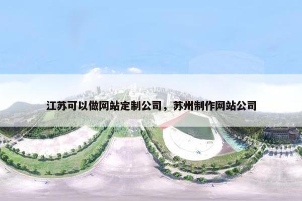 江苏可以做网站定制公司，苏州制作网站公司