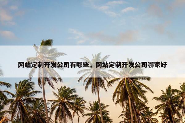 网站定制开发公司有哪些，网站定制开发公司哪家好